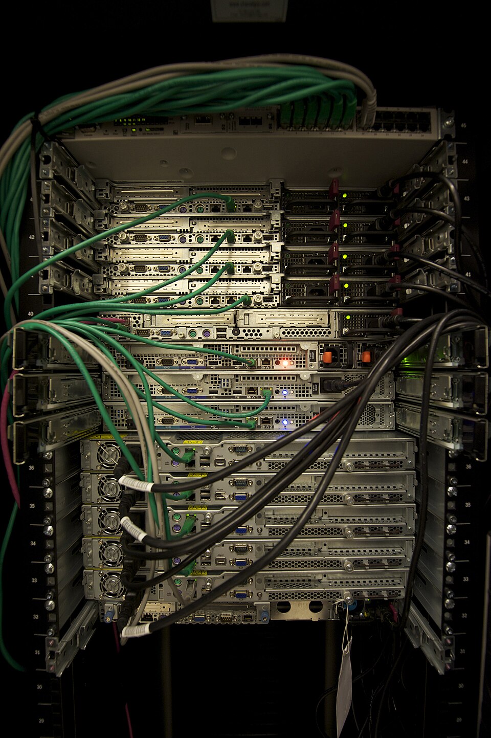 Photograph illustrating Rack server