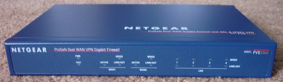 Photograph illustrating Network firewall appliance